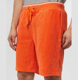 Short Psycho Bunny Greyson Towel Terry Sweat Shorts Hombre Naranjas | CZ7390516