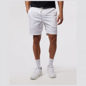 Short Psycho Bunny Isles Embroidered Elastic Waist Short Hombre Blancos | YT6739405