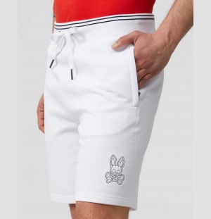 Short Psycho Bunny Larkin Shorts Hombre Blancos | IS0629438