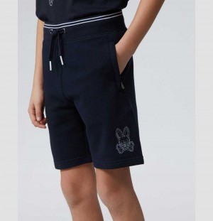 Short Psycho Bunny Larkin Shorts Niños Azul Marino | ZA7962430