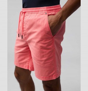 Short Psycho Bunny Long Lovett Elastic Waist Shorts Hombre Rojos | LO9287156