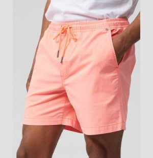 Short Psycho Bunny Lovett Elastic Waist Shorts Hombre Rosas | SD9307285
