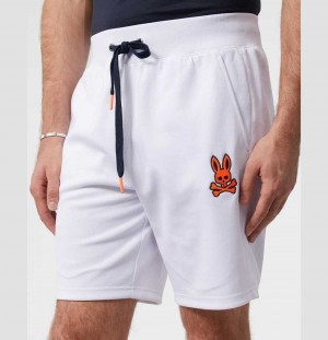 Short Psycho Bunny Mallet Track Shorts Hombre Blancos | OW0257641