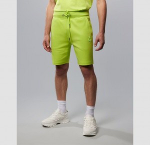 Short Psycho Bunny Outline Sweatshorts Hombre 320 Lime Granita | FQ5618702