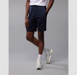 Short Psycho Bunny Outline Sweatshorts Hombre Azul Marino | DI3792580