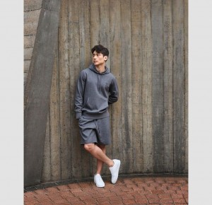 Short Psycho Bunny Outline Sweatshorts Hombre 498 Heather Storm | NT1865470
