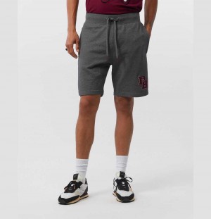Short Psycho Bunny Patchin Chenille Bunny Logo Sweatshorts Hombre 498 Heather Storm | BR1653920