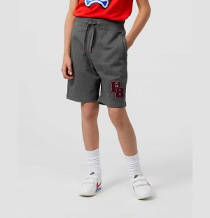 Short Psycho Bunny Patchin Chenille Sweat Shorts Niños 498 Heather Storm | LH5134827