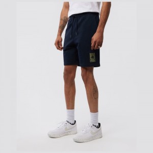 Short Psycho Bunny Pisani Embroidered Sweatshort Hombre Azul Marino | WE0674951