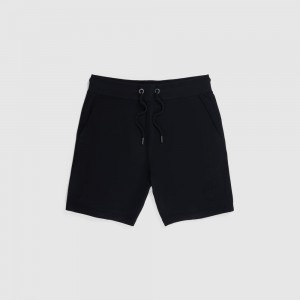 Short Psycho Bunny Santa Fe Sweatshort Hombre Negros | HU1058346