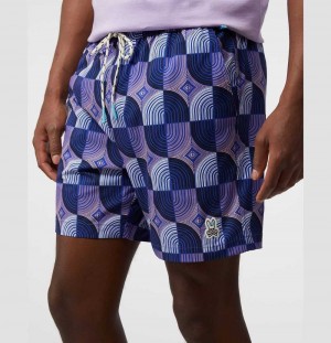 Short Psycho Bunny Spurling Swim Shorts Hombre Azules | VA9582314