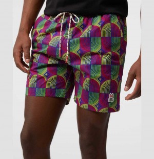Short Psycho Bunny Spurling Swim Shorts Hombre 407 Sapphire | MF7869345