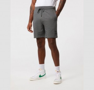 Short Psycho Bunny Starwood Embroidered Sweatshorts Hombre 498 Heather Storm | JP6082914