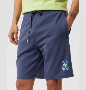 Short Psycho Bunny Wardell Sweat Shorts Hombre Azules | UQ5738614