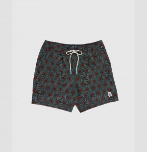 Short Psycho Bunny Whitehall Swim Shorts Hombre Negros | XL1829603