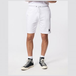 Short Psycho Bunny Wilkes Sweat Shorts Hombre Blancos | RD6437195