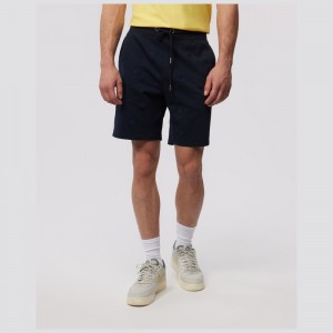 Short Psycho Bunny Woad Embroidered Sweatshort Hombre Azul Marino | BL5189236