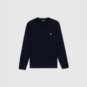 Suéteres Psycho Bunny Sonoma Sweater Hombre Azul Marino | HN8976240