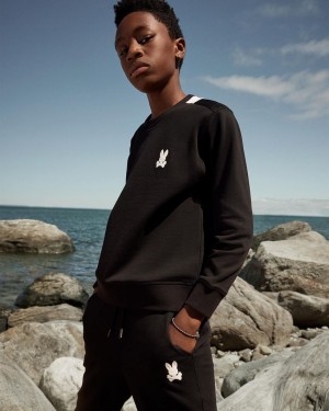 Sweaters & Hoodies Psycho Bunny Wilkes Sweatshirt Niños Negros | AU5190687