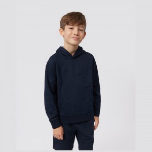 Sweaters & Hoodies Psycho Bunny Woad Embroidered Popover Hoodie Niños Azul Marino | HW0258693