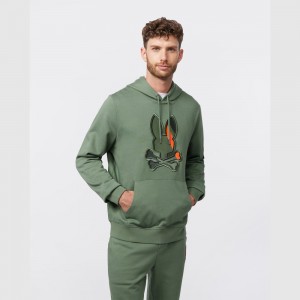 Sweatshirts And Hoodies Psycho Bunny Apple Valley Hoodie Hombre 376 Laurel Wreath | DH7096382