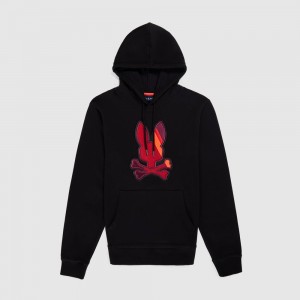 Sweatshirts And Hoodies Psycho Bunny Apple Valley Hoodie Hombre Negros | VY4078123