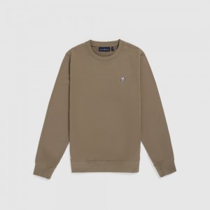 Sweatshirts And Hoodies Psycho Bunny Classic French Terry Sweatshirt Hombre 238 Antique Taupe | SW4932057