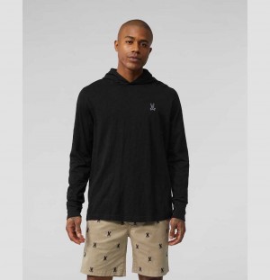 Sweatshirts And Hoodies Psycho Bunny Clader Pullover Hoodie Hombre Negros | VA0482937