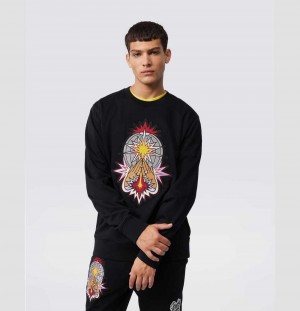 Sweatshirts And Hoodies Psycho Bunny Daddy Yankee X Psycho Bunny Mens Cotl Sweatshirt Hombre Negros | TY0647315