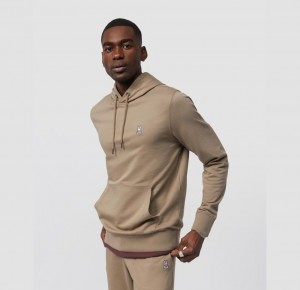 Sweatshirts And Hoodies Psycho Bunny French Terry Hoodie Hombre 238 Antique Taupe | NE7345910