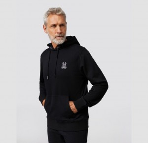 Sweatshirts And Hoodies Psycho Bunny Gresham Embroidered Bunny Hoodie Hombre Negros | VG9561432