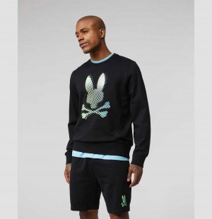 Sweatshirts And Hoodies Psycho Bunny Hindes Sweatshirt Hombre Negros | AI1243658