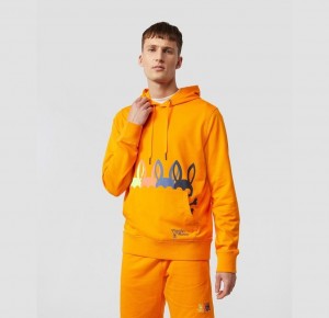 Sweatshirts And Hoodies Psycho Bunny Lafayette Bunny Logo Hoodie Hombre Dorados | GH0241756
