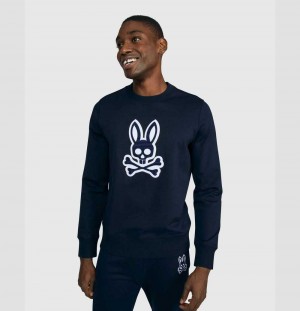 Sweatshirts And Hoodies Psycho Bunny Liam Sweatshirt Hombre Azul Marino | SO5094276