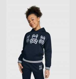 Sweatshirts And Hoodies Psycho Bunny Liam Hoodie Niños Azul Marino | WA1853904