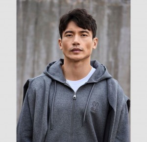 Sweatshirts And Hoodies Psycho Bunny Outline Zip Hoodie Hombre 498 Heather Storm | VS4359817