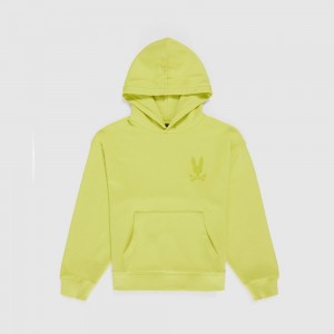 Sweatshirts And Hoodies Psycho Bunny Sacramento Relaxed Fit Hoodie Niños 342 Limeade | LH1987504