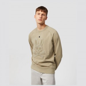 Sweatshirts & Hoodies Psycho Bunny Cray Sweatshirt Hombre 357 Wet Sand | OE5439827