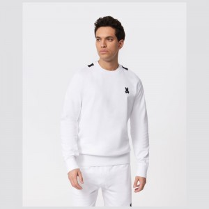 Sweatshirts & Hoodies Psycho Bunny Wilkes Sweatshirt Hombre Blancos | VU2190845