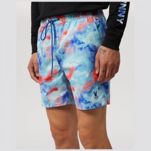 Swimwear & Bathing Suits Psycho Bunny Meyer Swim Trunk Hombre 452 Bluebell | JL6851370