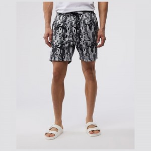 Swimwear & Bathing Suits Psycho Bunny Suncoast Swim Trunk Hombre Negros | ZA9138740