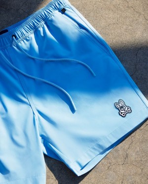 Swimwear & Bathing Suits Psycho Bunny Woad Hydrochromic Swim Trunk Hombre 426 Montana Sky | XA6928057
