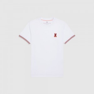 Tees Psycho Bunny Apple Valley Fashion Tee Hombre Blancos | JS9287063