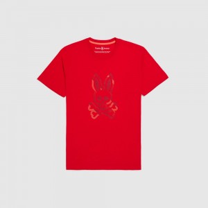 Tees Psycho Bunny Apple Valley Graphic Tee Hombre Rojos | SZ6835971