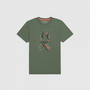 Tees Psycho Bunny Apple Valley Graphic Tee Hombre 376 Laurel Wreath | CB0327195