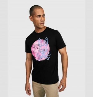 Tees Psycho Bunny Arnell Graphic Tee Hombre Negros | MU2184073