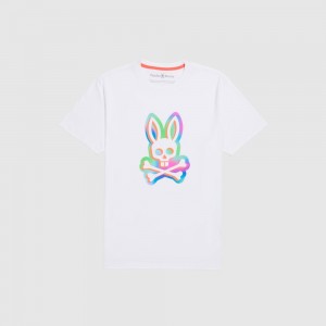 Tees Psycho Bunny Arvin Graphic Tee Hombre Blancos | UE1923576