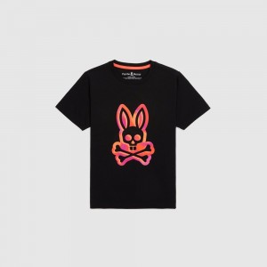 Tees Psycho Bunny Arvin Graphic Tee Niños Negros | OR5470213