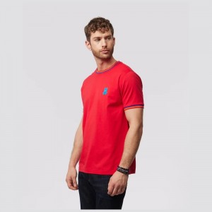 Tees Psycho Bunny Banks Fashion Tee Hombre Rojos | BG6875140