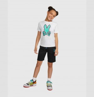 Tees Psycho Bunny Bennett Graphic Tee Niños Blancos | NM0376254